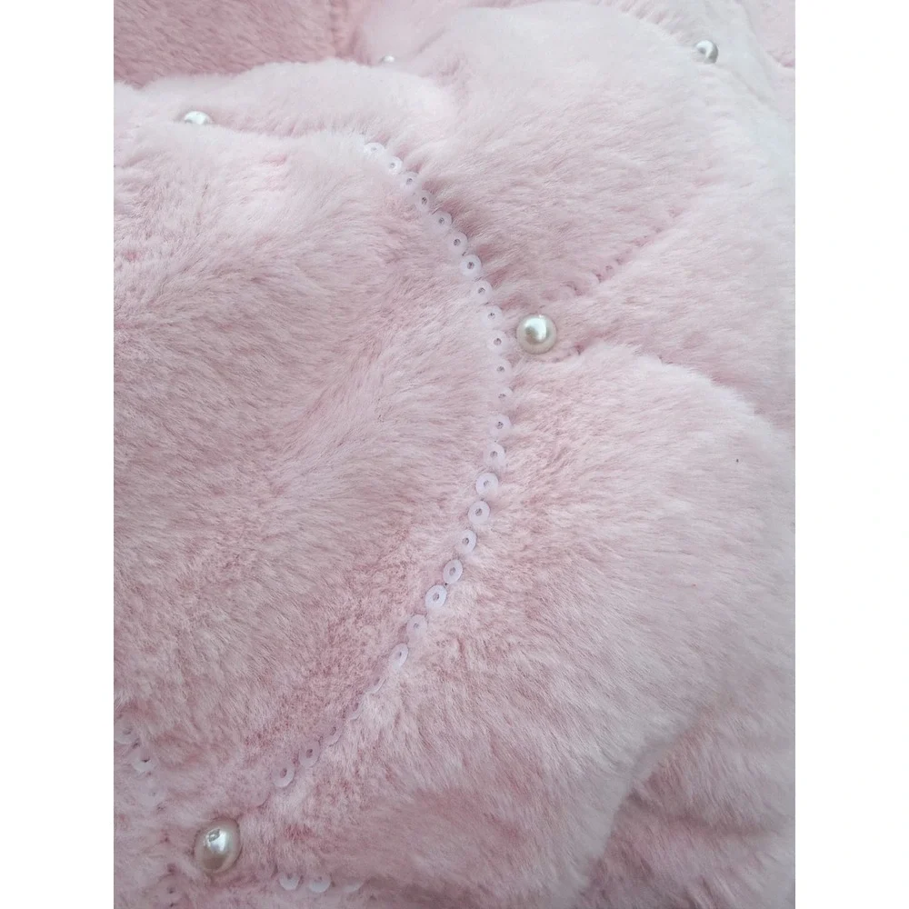 Kensie Home 22X52 Pink Plush Snuggle Mermaid Tail Throw Sleepover Cozy Pearls